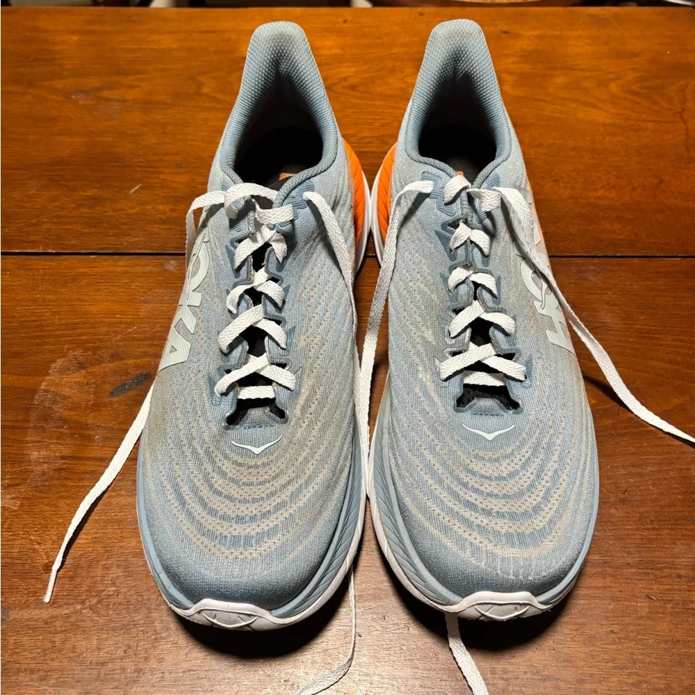 Hoka One One Men’s Blue/Orange Running Profile Shoes Size 12.5 Mach6 - Picture 2 of 9